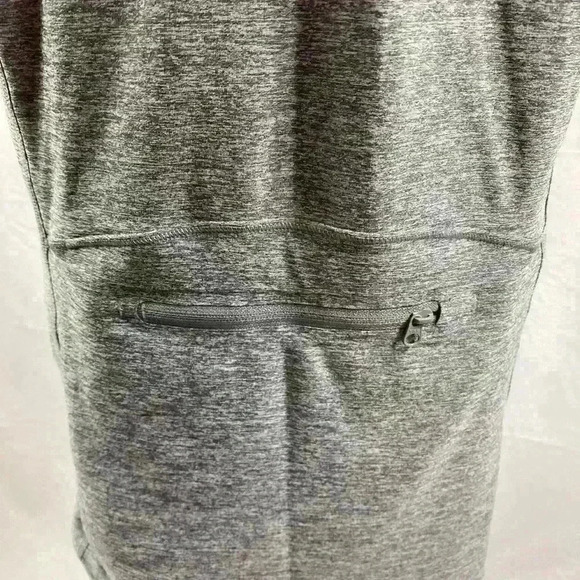 Athleta Sleeveless Bike Cycle Tank Top Large Grey Quarter Zip Gathered - Picture 5 of 7